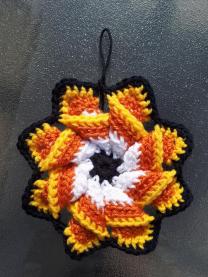 Crochet Candy Corn Pinwheel